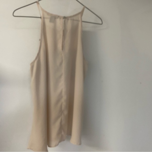 Tank Top Ivory with Black Lace Flowy Top Size Small Forever 21 - Picture 6 of 9